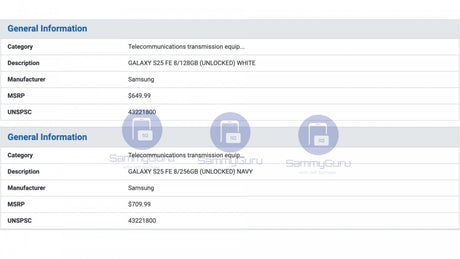 Samsung Galaxy S25 FE'nin ABD fiyatı sızdırıldı