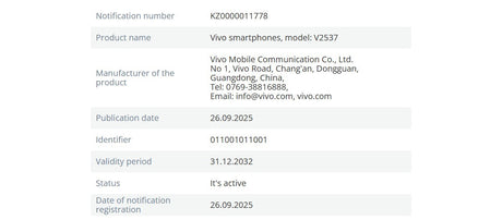vivo X300 FE lansmanı için sertifikalandırıldı