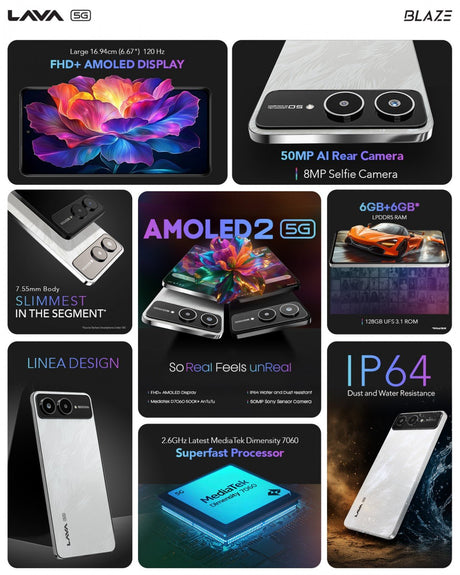 Lava Blaze AMOLED 2, ince tasarımı ve MediaTek Dimensity 7060 yongası ile piyasaya sürüldü.
(Note: "SoC" is translated as "yonga" in Turkish.) - Tekno Muaz