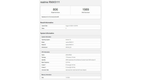 Realme 15T iddia edilen şekilde Geekbench'te görüldü, işlemcisini güçlendiren şey bu - Tekno Muaz