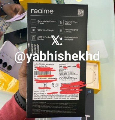 Realme GT 7T'nin daha fazla özelliği kutusunun fotoğrafında ortaya çıktı - Tekno Muaz