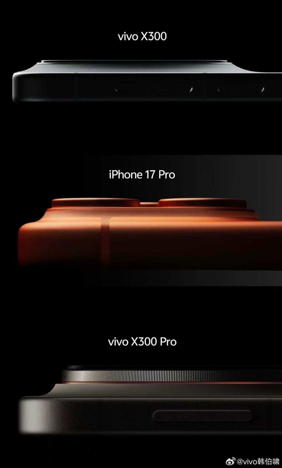vivo x300 serisi kamera çıkıntıları iPhone 17 Pro ile karşılaştırıldı - Tekno Muaz