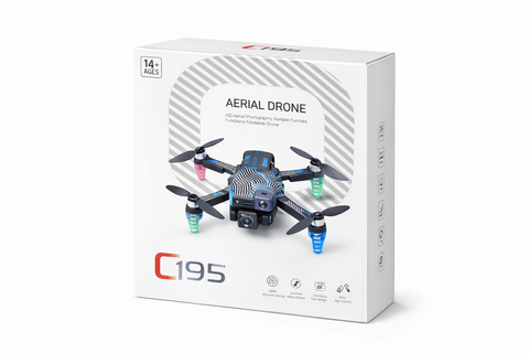 C195 Katlanabilir Drone | HD Kamera + LED Işık + Kolay Kullanım ürünü - Drone kategorisi | Tekno Muaz