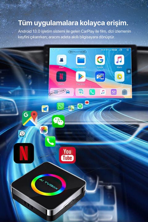 CarPlay AI Box Q2D (4GB RAM / 64GB Depolama) ürünü - Araç Ekipmanları kategorisi | Tekno Muaz