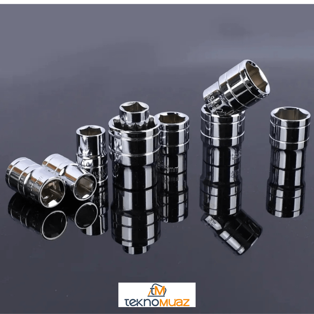 Germany 72 Diş Eğik Cırcır – 32 Parça 1/2 Lokma Takımı | CR - V Çelik Oto Tamir Seti | Hırdavat | TeknoMuaz