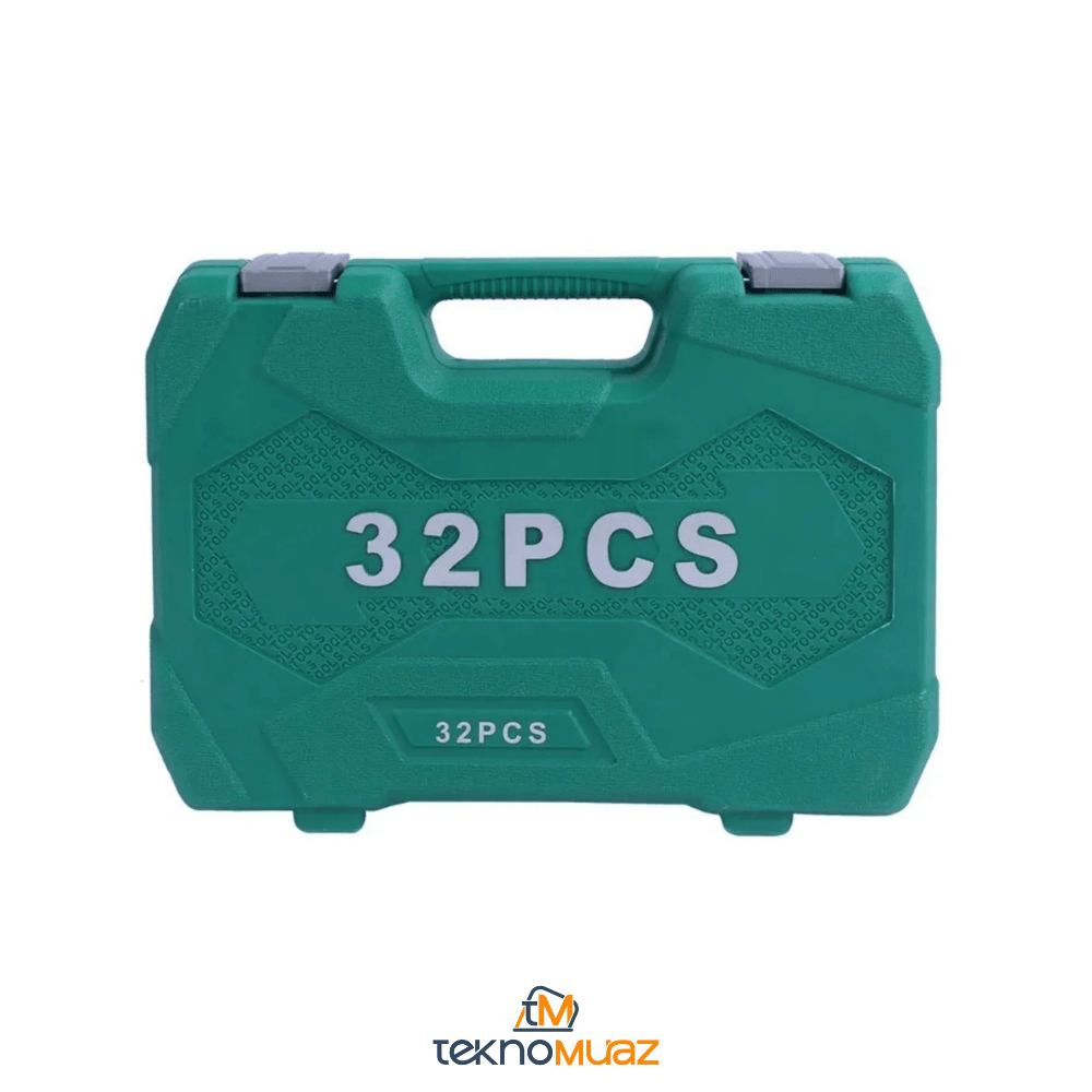 Germany 72 Diş Eğik Cırcır – 32 Parça 1/2 Lokma Takımı | CR - V Çelik Oto Tamir Seti | Hırdavat | TeknoMuaz