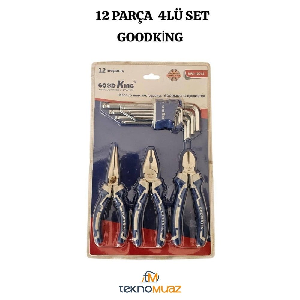 GOOD KİNG 12 PARÇA 4'LÜ SET ürünü - Hırdavat kategorisi | Tekno Muaz