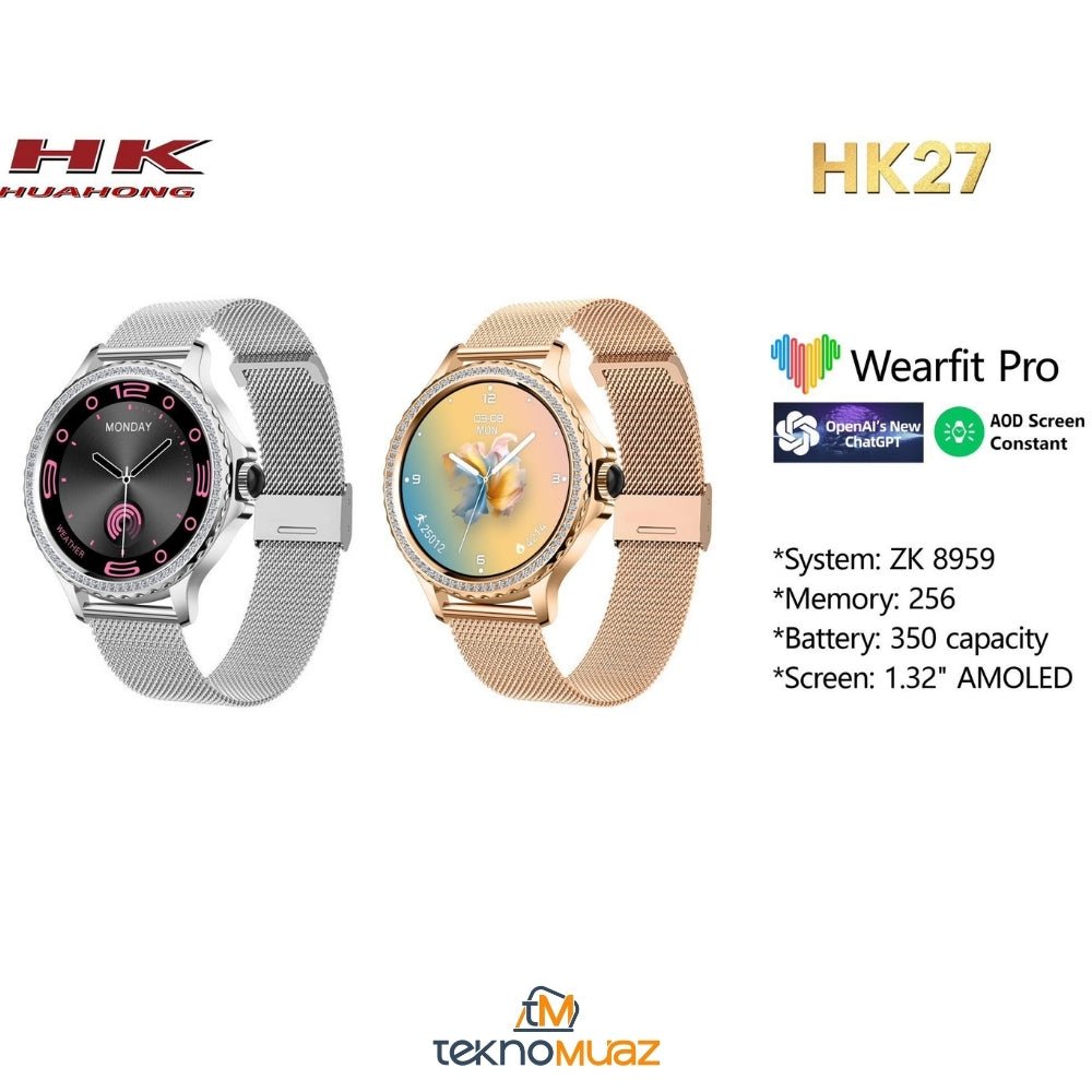 HK27 Bayan Akıllı Saat 1.32 “Amoled Hd Ekranlı'' ürünü - Akıllı Saat kategorisi | Tekno Muaz