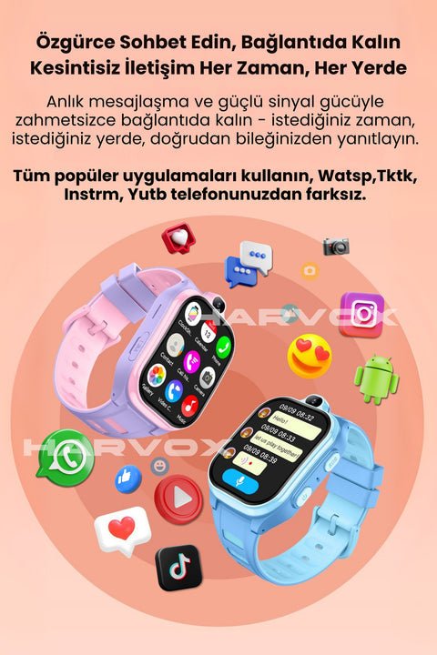 HX Kids 4G Pro+ Android Akıllı Çocuk Saati ürünü - Akıllı Saat kategorisi | Tekno Muaz