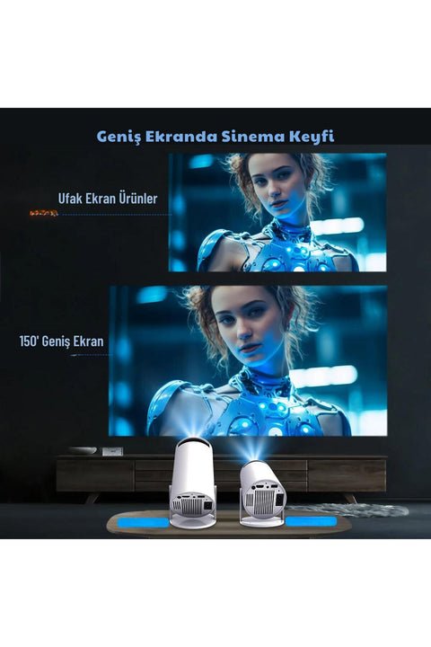 HY300 Bataryalı Android Projeksiyon ürünü - Drone kategorisi | Tekno Muaz