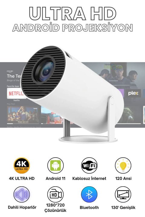 HY300 Bataryalı Android Projeksiyon ürünü - Drone kategorisi | Tekno Muaz