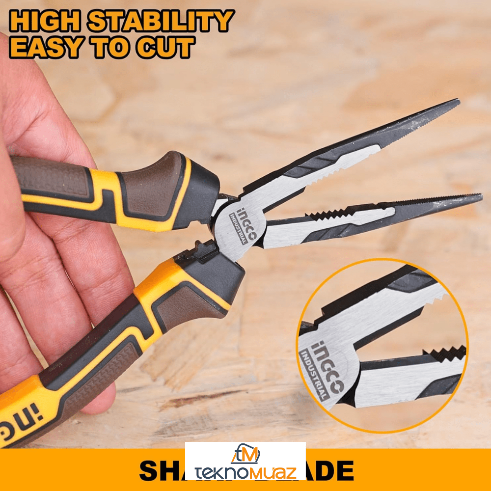 INGCO 7 Parça Pense Takımı – Profesyonel CR - V Çelik, Tuval Taşıma Çantalı | Hırdavat | TeknoMuaz