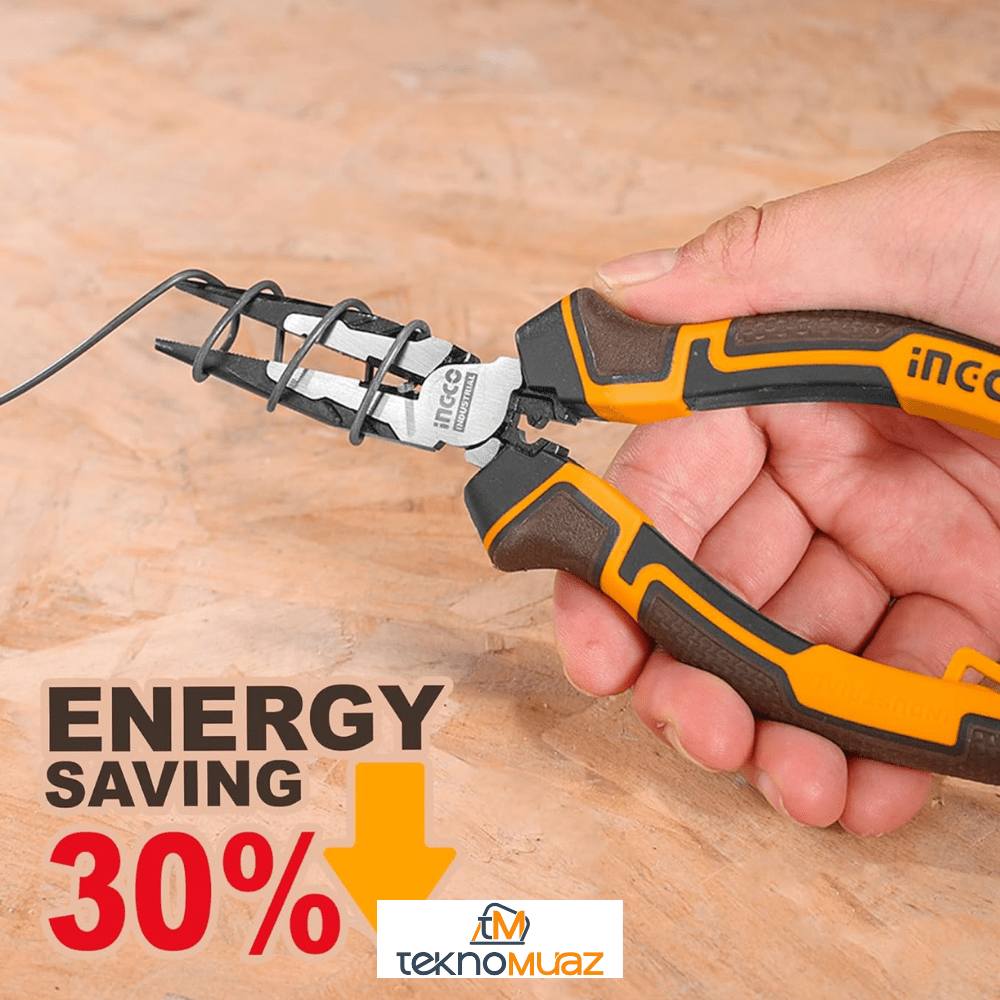 INGCO 7 Parça Pense Takımı – Profesyonel CR - V Çelik, Tuval Taşıma Çantalı | Hırdavat | TeknoMuaz