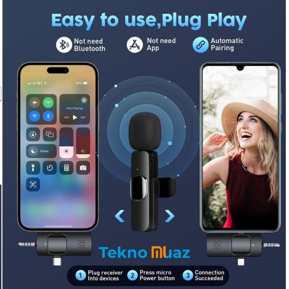 Kablosuz Yaka Mikrafonu K15 | | TeknoMuaz