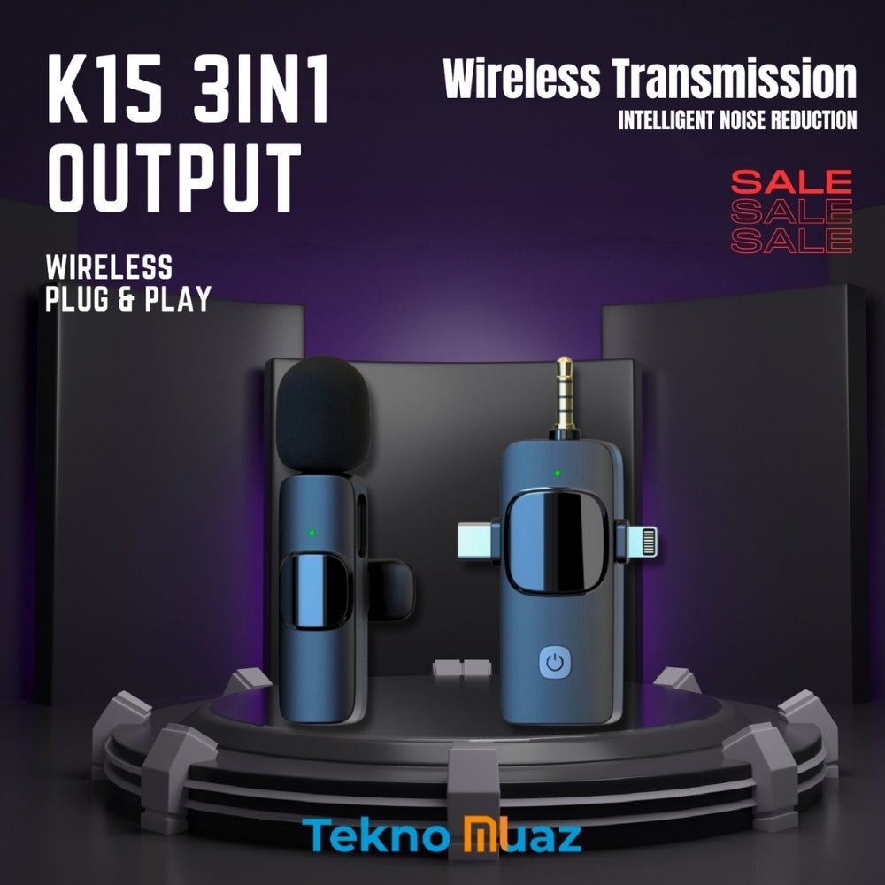 Kablosuz Yaka Mikrafonu K15 | | TeknoMuaz