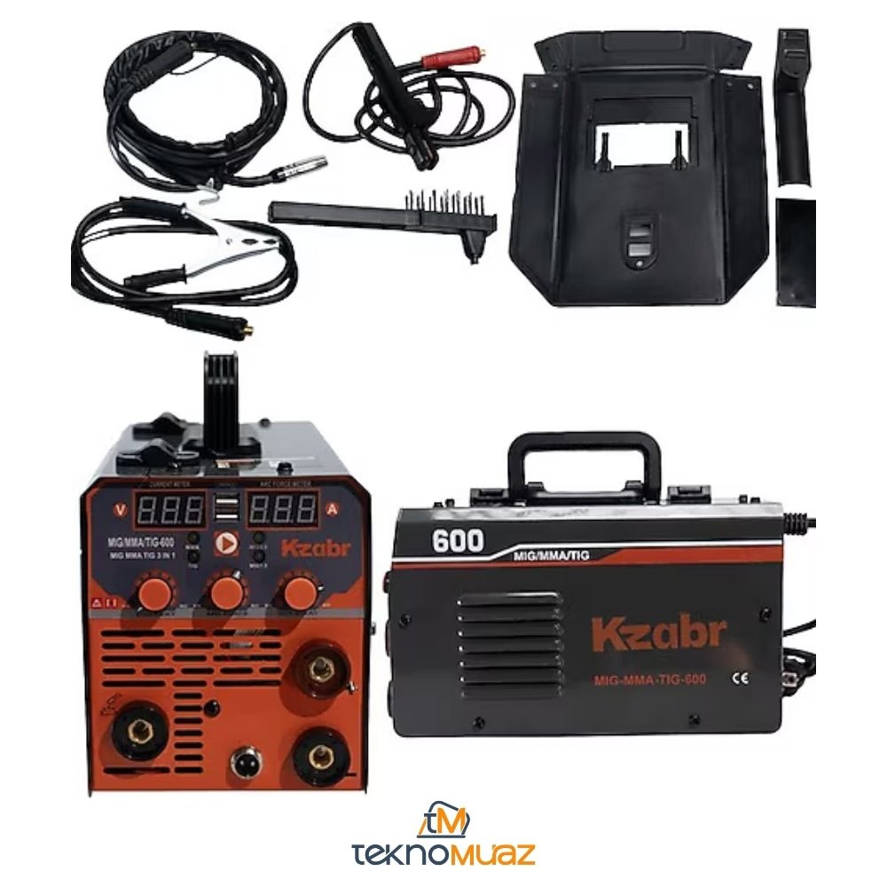 KZABR 600 Dijital Welding Gazsız Gaz Altı Kaynak Makinesi Mıg - tıg - mma 3'ü Bir Arada ürünü - Hırdavat kategorisi | Tekno Muaz