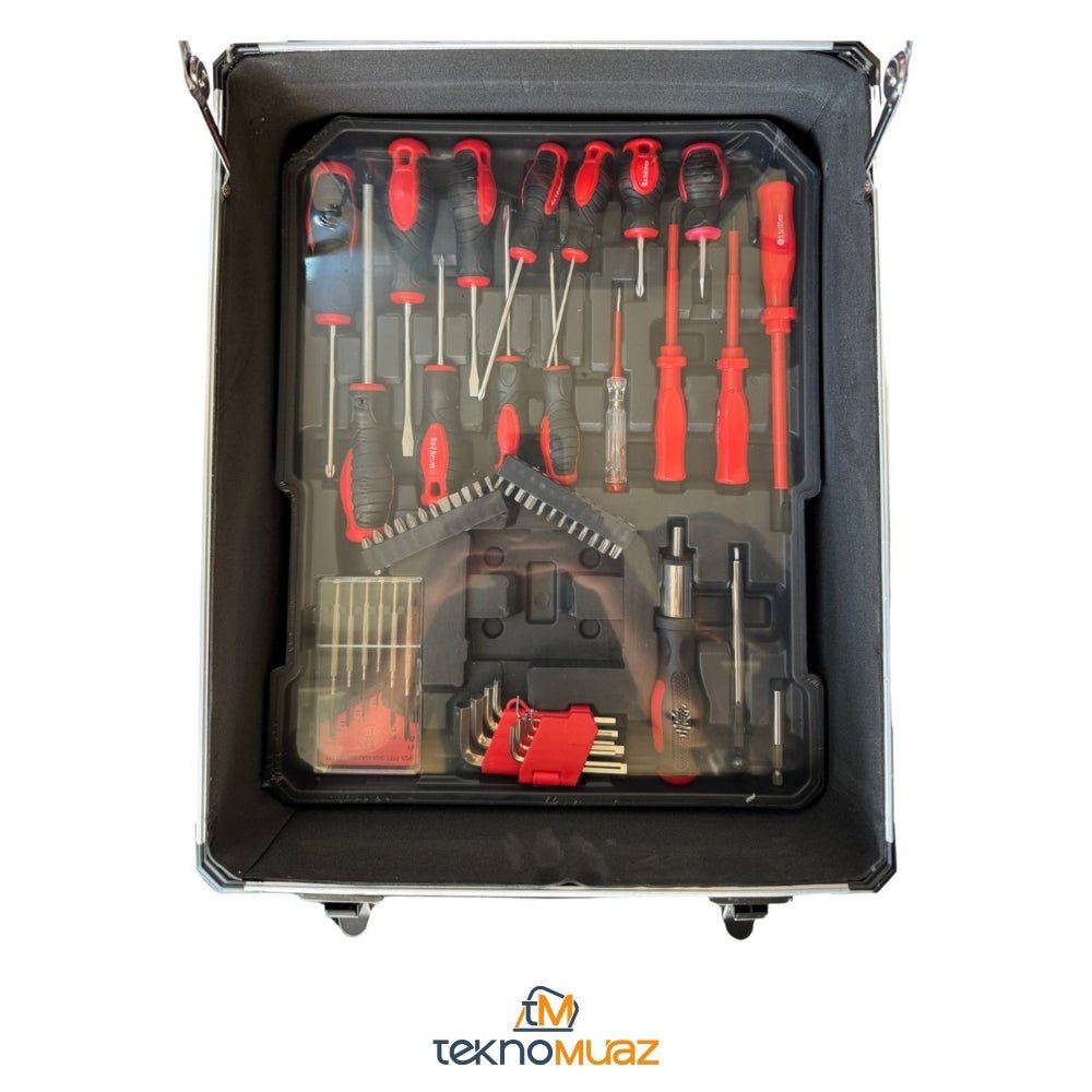 Lavoro 187 Parça Profesyonel Alüminyum Tekerlekli Takım Çantası ürünü - Hırdavat kategorisi | Tekno Muaz