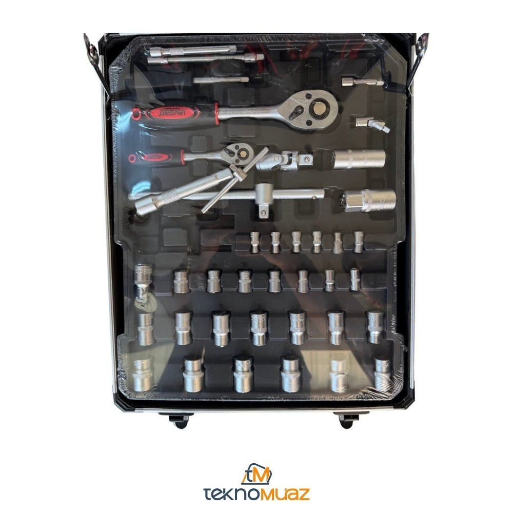 Lavoro 187 Parça Profesyonel Alüminyum Tekerlekli Takım Çantası ürünü - Hırdavat kategorisi | Tekno Muaz