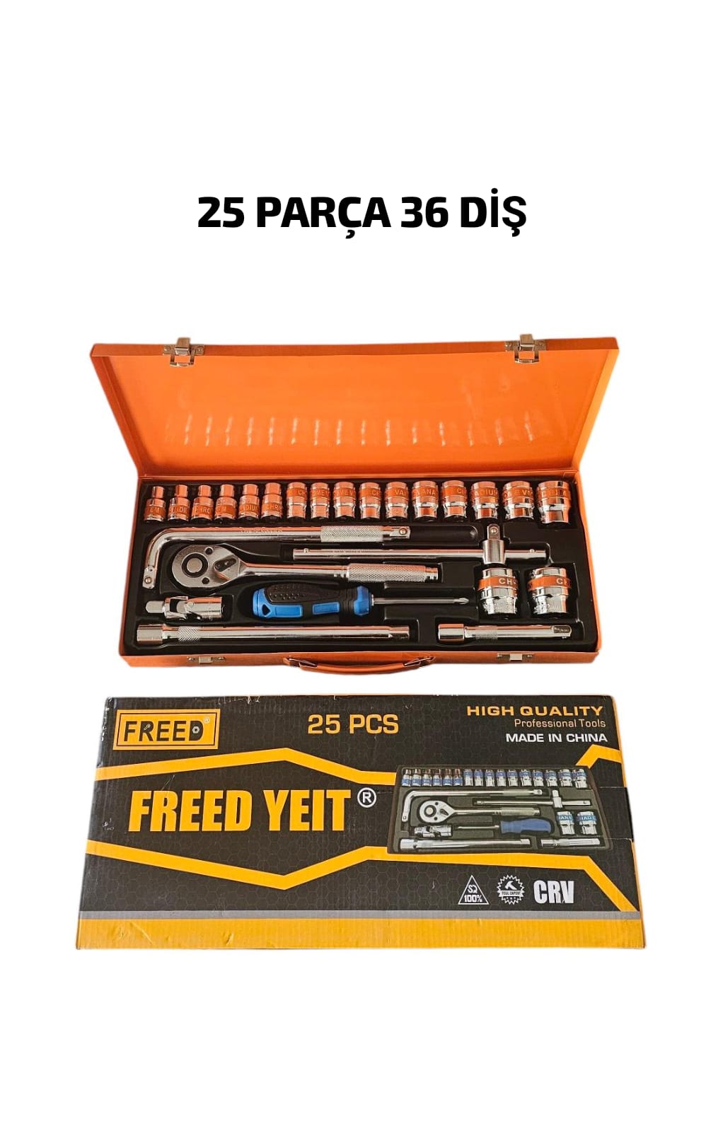 Lokma Takımı Mafsallı Cırcırlı 25 Parça 36 Diş | Hırdavat | TeknoMuaz