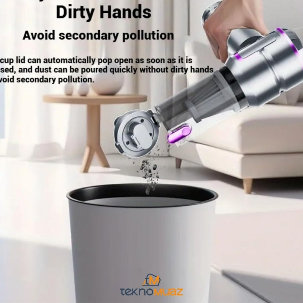 ST - 6697APLUS Kablosuz Taşınabilir Şarjlı Vakum Süpürge Yeni Açılabilir Başlık Araç - Oto - Ofis - Ev Temizliği 20000PA 3 Filtre ürünü - kategorisi | Tekno Muaz