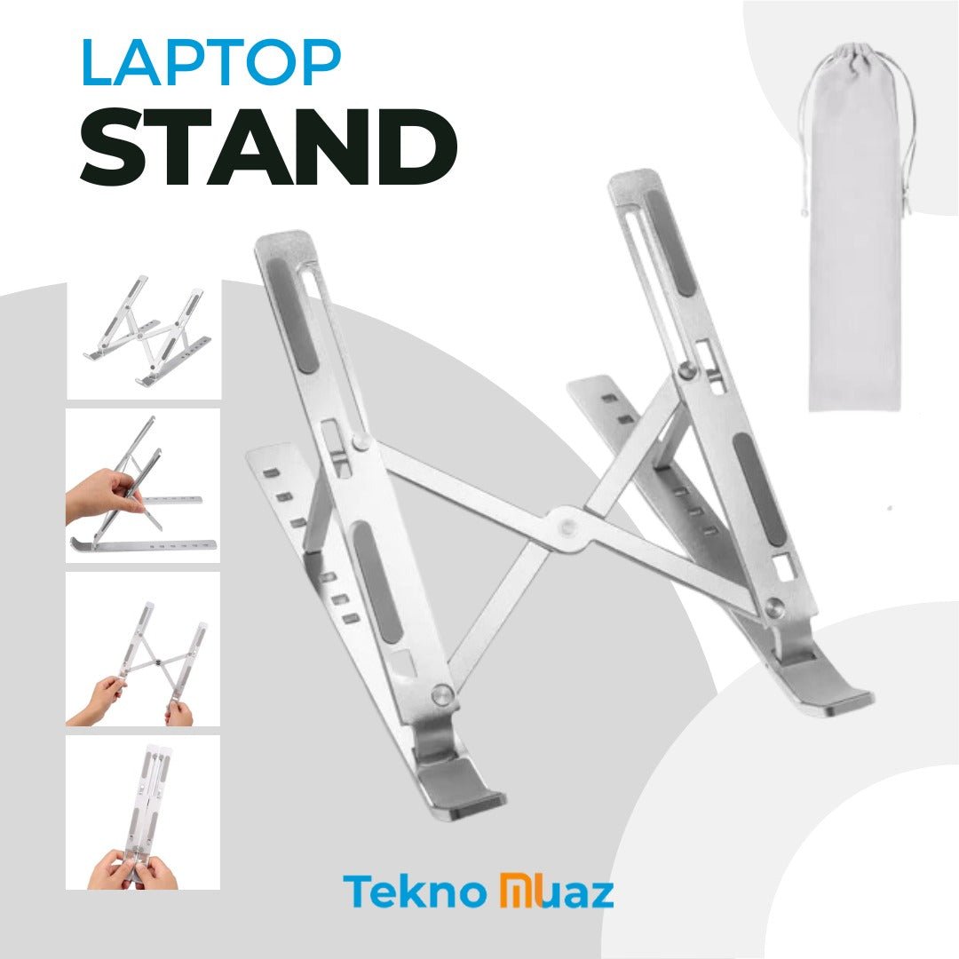 Taşınabilir Laptop Stand Tüm Laptoplarla Uyumlu Metal | | TeknoMuaz