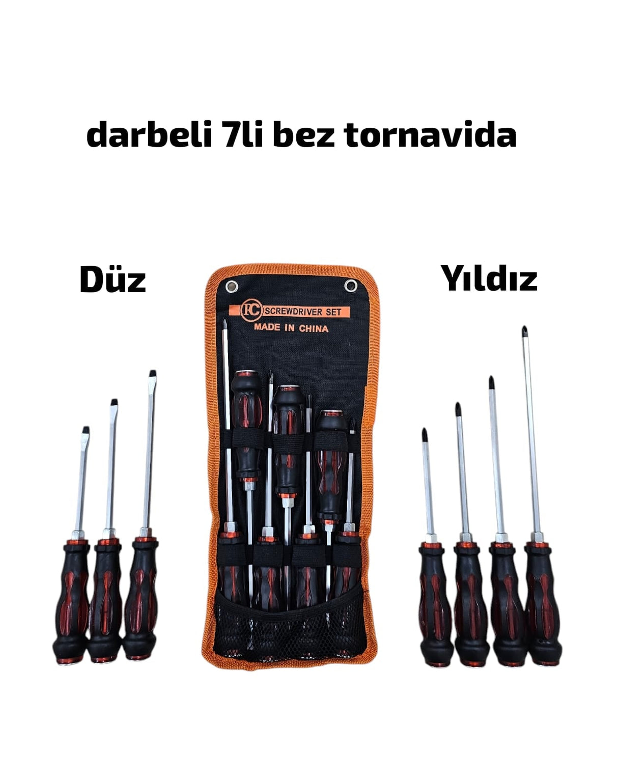 Tornavida Seti Darbeli 7li Bez Çantalı | Hırdavat | TeknoMuaz