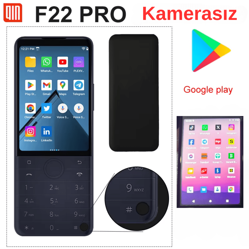 Xiaomi Duoqin F22 Pro Dokunmatik ve Tuşlu 4/64 (Asker Telefonu) | | TeknoMuaz
