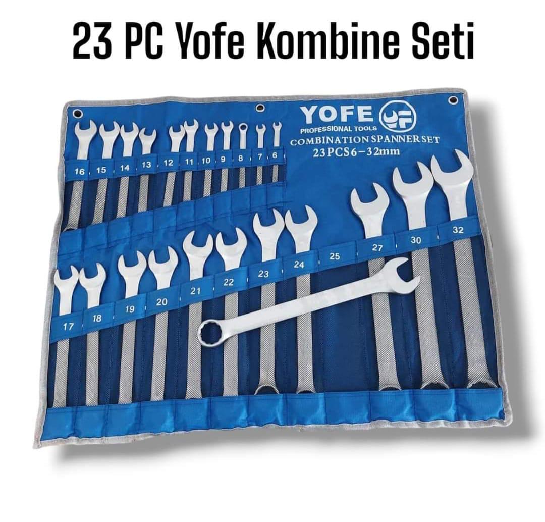 Yofe 23 Parça Kombine Anahtar Seti (6 - 32 mm) – Çift Fonksiyonlu Lokma ve Açık Ağız Anahtar Takımı | Hırdavat | TeknoMuaz