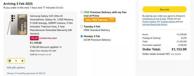 "Amazon UK'den Muhteşem Teklif: Ücretsiz Depolama Yükseltmesi ve 200 Pound İndirimli Galaxy S25!" - Tekno Muaz