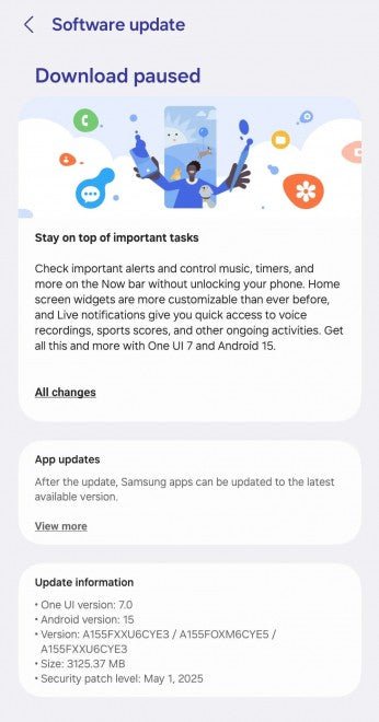Galaxy A15'in One UI 7 güncellemesi dağıtımı daha fazla bölgeye genişliyor - Tekno Muaz