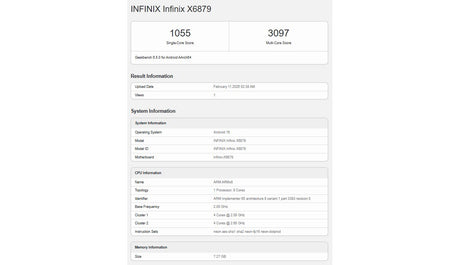 Infinix Note 60, Geekbench testinden geçiyor ve gücünü sağlayan yongayı ortaya çıkarıyor