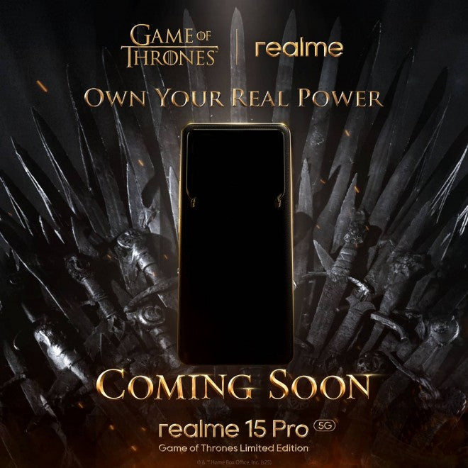 Yakında Realme 15 Pro'nun Game of Thrones Limited Edition'ı geliyor