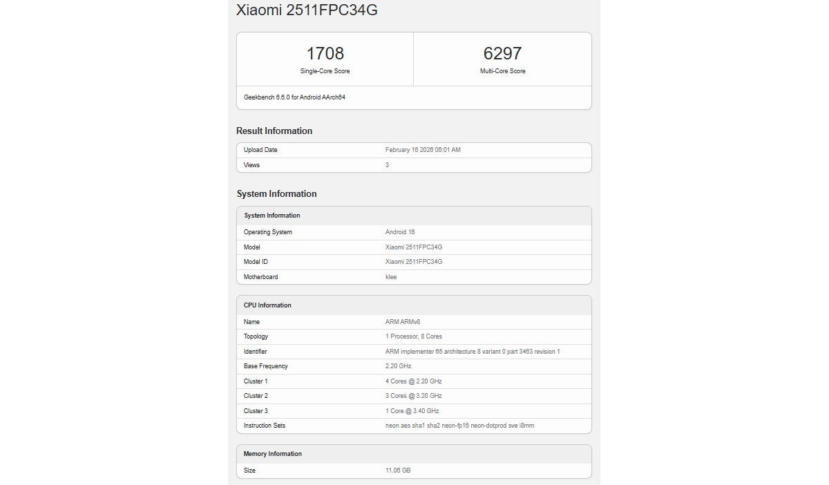Poco X8 Pro, Geekbench'te çalışıyor, yeni bir yonga seti tarafından destekleniyor.