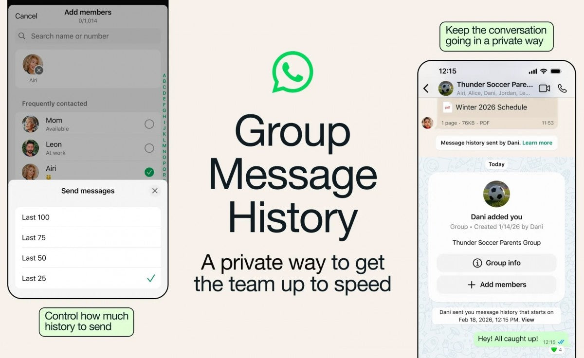 WhatsApp, yeni Grup Mesaj Geçmişi özelliğini tanıttı