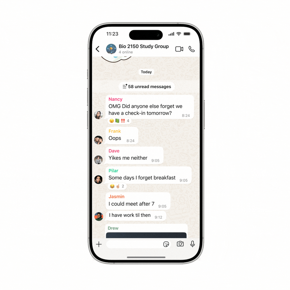 WhatsApp artık yapay zeka yardımıyla okunmamış mesajları özetlemenize olanak tanıyor