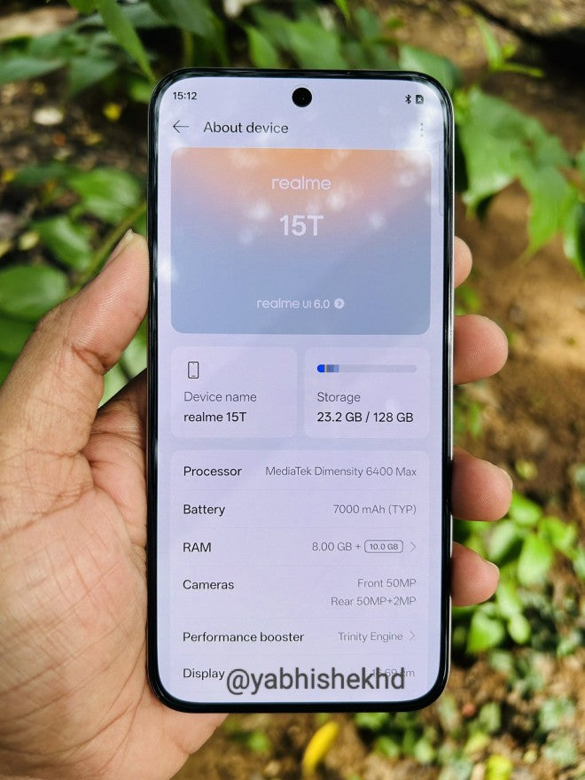 Realme 15T doğada görüldü