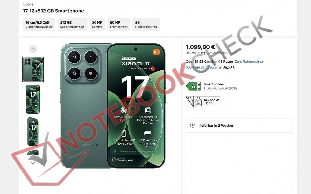 Xiaomi 17'nin Avrupa'da ne kadar maliyeti olacak, işte detaylar