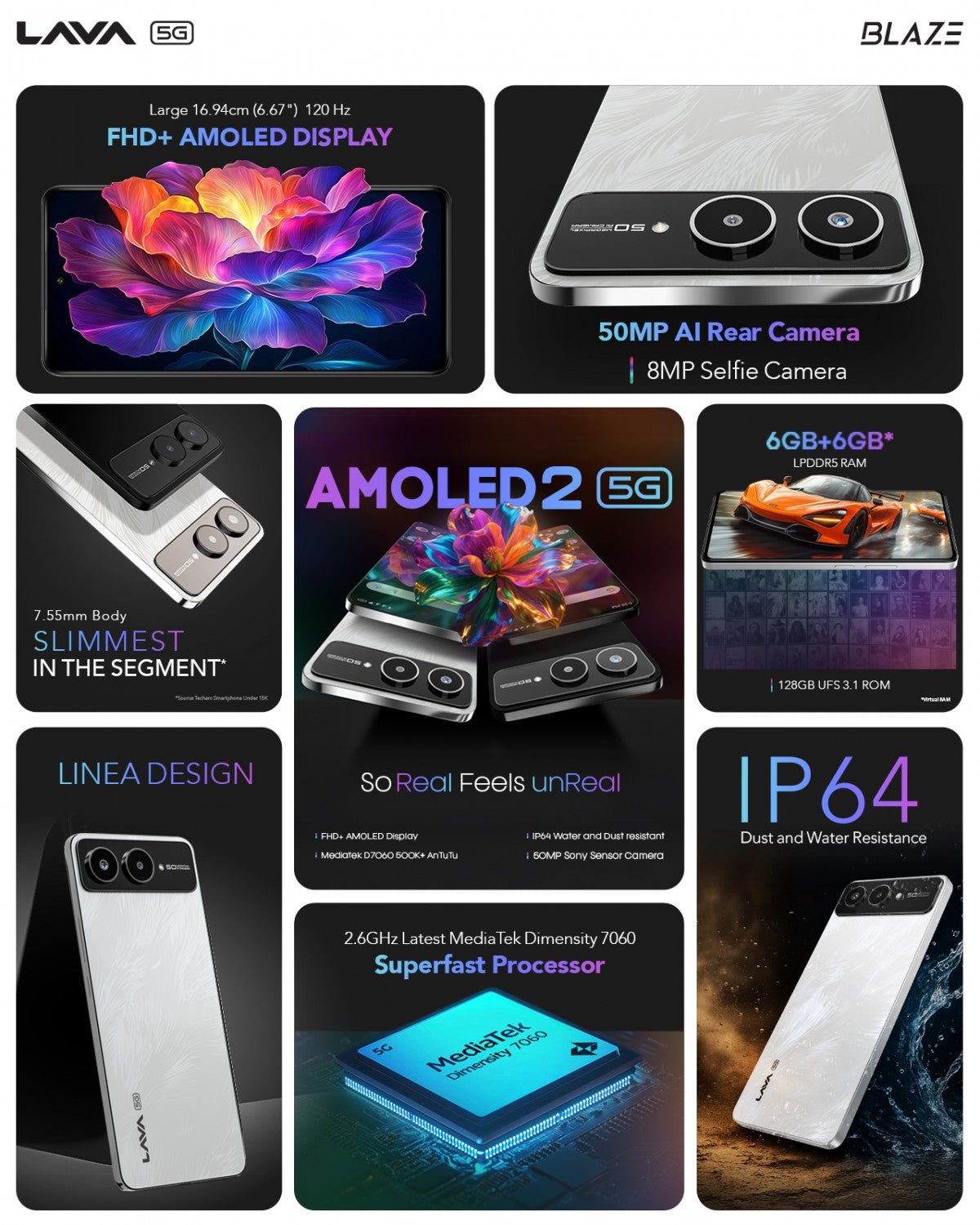 Lava Blaze AMOLED 2, ince tasarımı ve MediaTek Dimensity 7060 yongası ile piyasaya sürüldü. 

(Note: "SoC" is translated as "yonga" in Turkish.) - Tekno Muaz