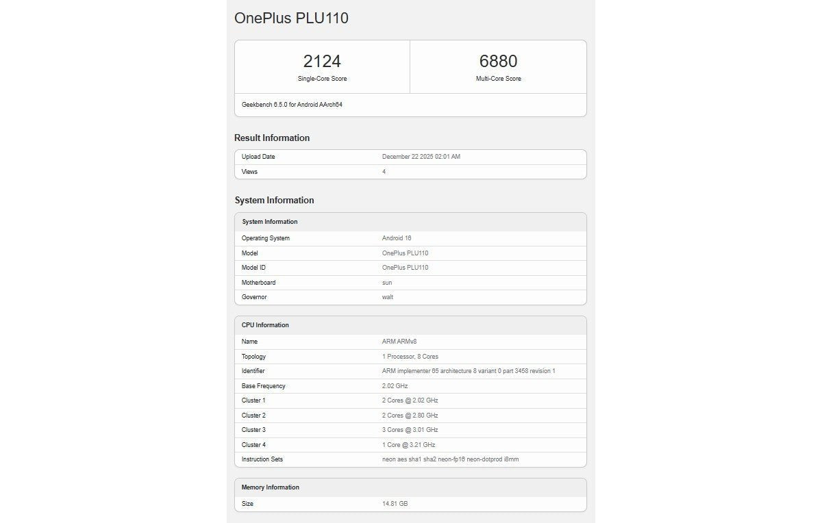 OnePlus Turbo, muhtemelen Geekbench testinden geçti ve onu güçlendiren yonga setini ortaya çıkardı. - Tekno Muaz