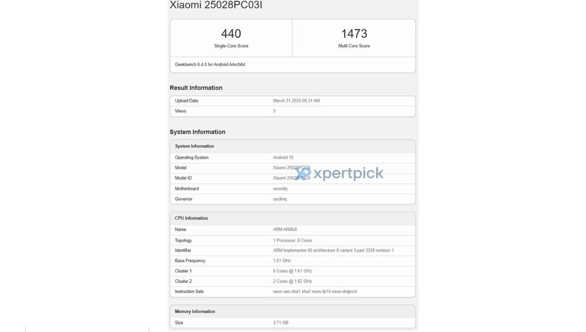 Poco C71, yonga setini doğrulayan Geekbench'te çalışıyor. - Tekno Muaz
