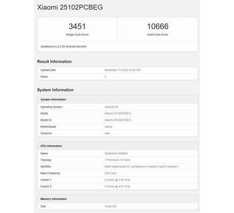 Poco F8 Ultra, lansmanına yaklaşırken Geekbench'te çalışıyor - Tekno Muaz