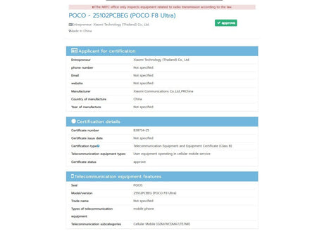 Poco F8 Ultra sertifikalandırıldı, erken bir piyasaya sürülme olasılığını gösteriyor - Tekno Muaz