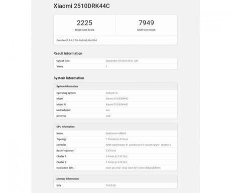 Redmi K90, şaşırtıcı bir yonga setiyle Geekbench testinden geçiyor - Tekno Muaz