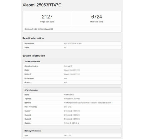 Redmi Turbo 4 Pro Geekbench testinden geçti, bazı özellikler doğrulandı - Tekno Muaz