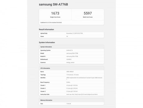Samsung Galaxy A77 yolda, Geekbench ortaya çıkarıyor - Tekno Muaz