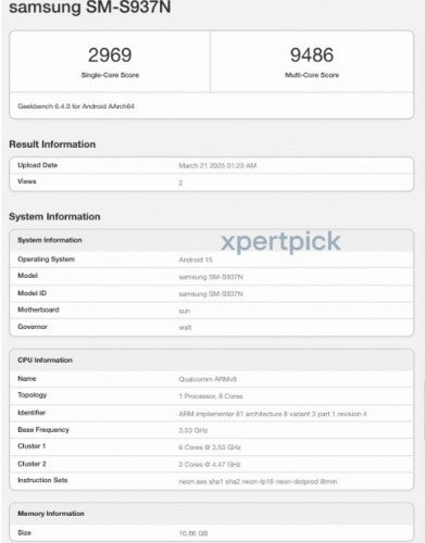 Samsung Galaxy S25 Edge ve Tab S10 FE Geekbench'te görüldü. - Tekno Muaz