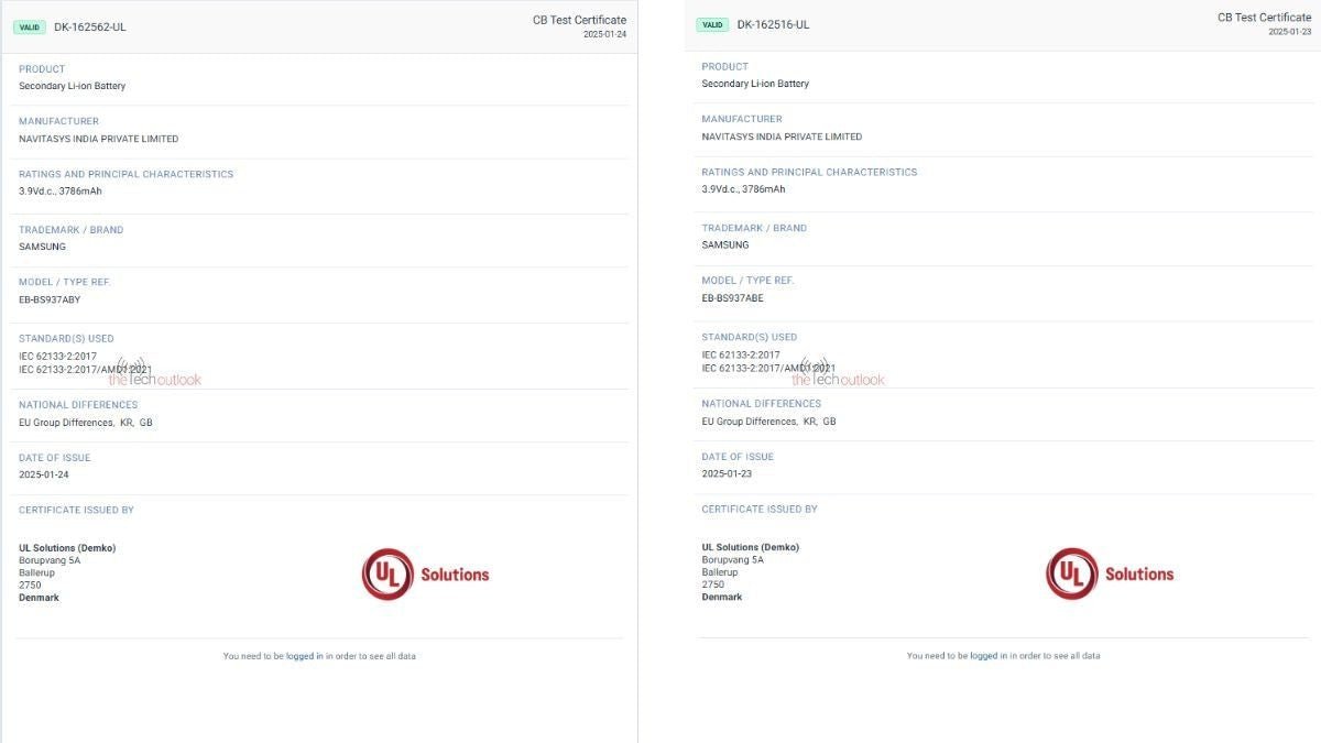 Samsung Galaxy S25 Edge'nin pil kapasitesi sertifikasyon yoluyla doğrulandı - Tekno Muaz