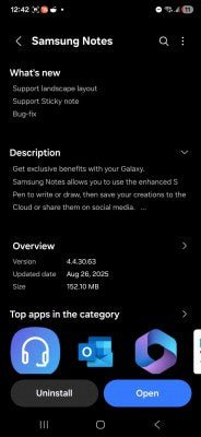 Samsung Notes, manzara desteği ve diğer iyileştirmelerle güncellendi - Tekno Muaz