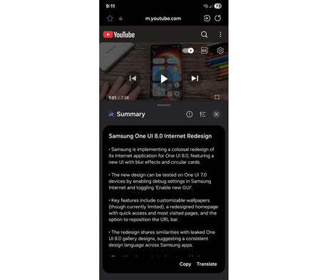 Samsung'un Android 16 tabanlı One UI 8'i, çevrimiçi videoları yapay zeka ile özetlemek için kullanacak - Tekno Muaz