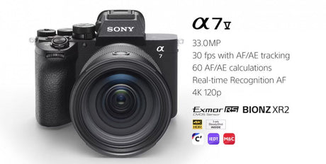 Sony'nin α7 V, 33MP kısmen yığılmış sensör, AF ve video iyileştirmeleri getiriyor. 

(Note: The "α" symbol is read as "Alpha" in Turkish.) - Tekno Muaz